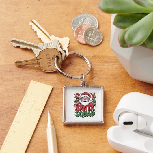 Santa's Slechte Invloed (Grappige Santa Squad) Sleutelhanger (Bureau)