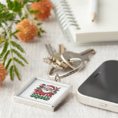 Santa's Slechte Invloed (Grappige Santa Squad) Sleutelhanger (Zijkant)
