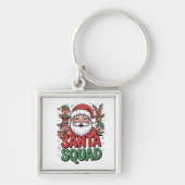 Santa's Slechte Invloed (Grappige Santa Squad) Sleutelhanger (Voorkant)
