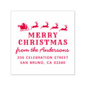 Santa's Sledge Merry-kerstretour Zelfinktende Stempel (Design)