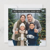 Santa's Sleepy Helper Slapen op geschenken Feestdagenkaart (Achterkant)