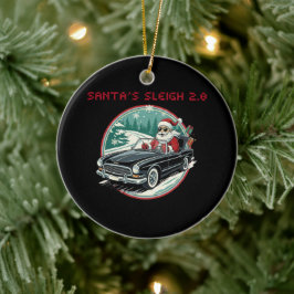 Santa's Sleigh 2.0 Ceramic Ornament