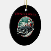 Santa's Sleigh 2.0 Ceramic Ornament (Rechts)