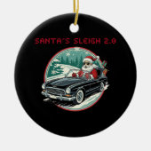 Santa's Sleigh 2.0 Ceramic Ornament (Voorkant)