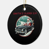 Santa's Sleigh 2.0 Ceramic Ornament (Links)