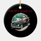 Santa's Sleigh 2.0 Ceramic Ornament (Achterkant)
