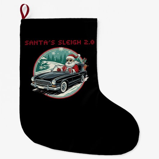 Santa's Sleigh 2.0 Christmas Stocking Grote Kerstsok (Voorkant)
