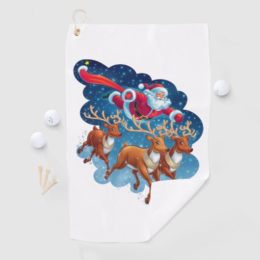 Santa's Sleigh Adventure Golfhanddoek (Insitu)