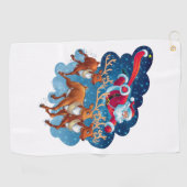 Santa's Sleigh Adventure Golfhanddoek (Horizontaal)