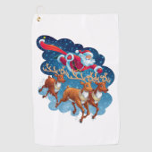 Santa's Sleigh Adventure Golfhanddoek (Voorkant)