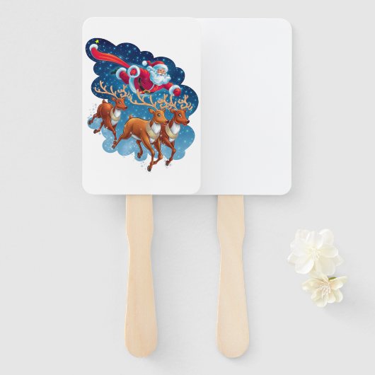 Santa's Sleigh Adventure Handwaaier (Voorkant en achterkant)