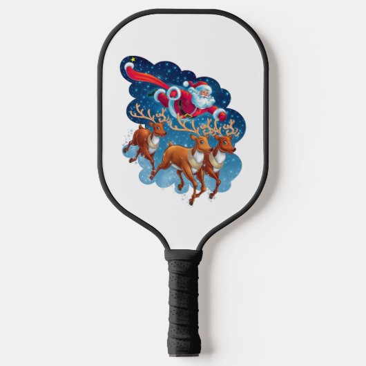 Santa's Sleigh Adventure Pickleball Paddle (Voorkant)