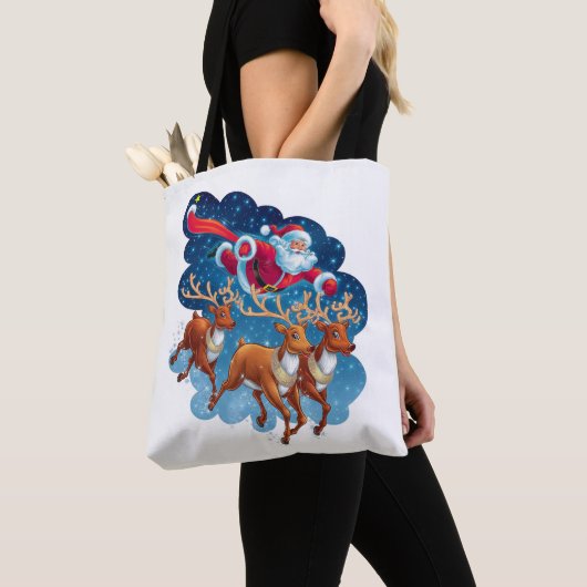 Santa's Sleigh Adventure Tote Bag (Dichtbij)