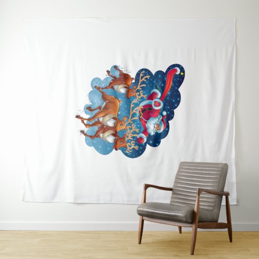 Santa's Sleigh Adventure Wandkleed (In Situ (horizontaal))