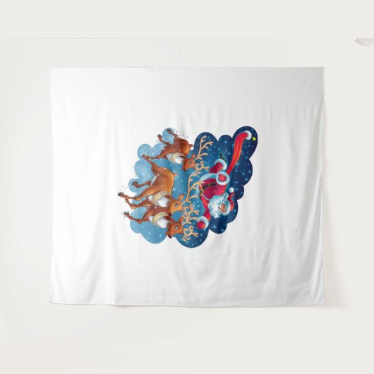 Santa's Sleigh Adventure Wandkleed (Voorkant (horizontaal))