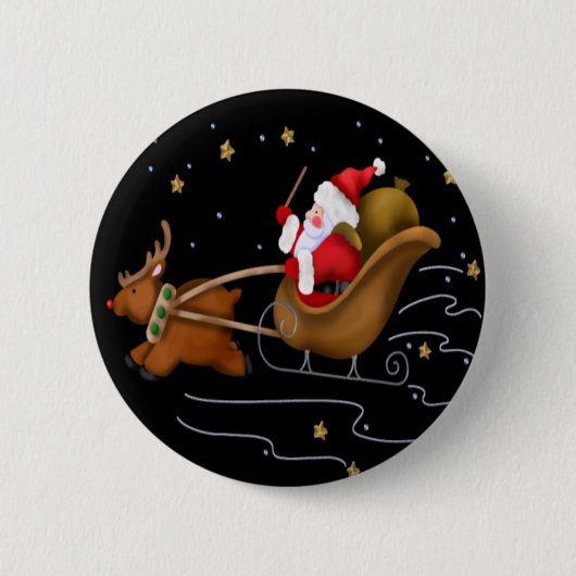 Santa's Sleigh - Button (Voorkant)