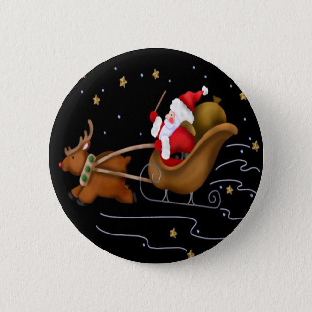 Santa's Sleigh - Button (Voorkant)