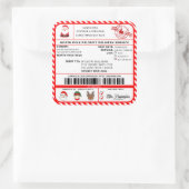 Santas Sleigh Christmas Shipping Label Sticker (Tas)