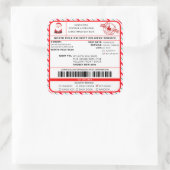 Santas Sleigh Christmas Shipping Label Sticker (Tas)
