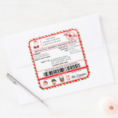 Santas Sleigh Christmas Shipping Label Sticker (Envelop)