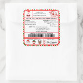 Santas Sleigh Christmas Shipping Label Sticker (Tas)