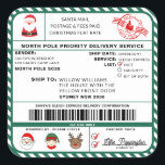 Santas Sleigh Christmas Shipping Label Sticker<br><div class="desc">Deze Santa's Workshop North Pole Postal Service Kerst verzendlabel sticker is de perfecte manier om een beetje extra magie toe te voegen aan uw kerst wrapping. De sticker kan worden gepersonaliseerd met de naam van uw kind en een voorkeursmethode voor levering. Alle tekst is bewerkbaar en kan worden aangepast aan...</div>