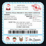 Santas Sleigh Christmas Shipping Label Sticker<br><div class="desc">Deze Santa's Workshop North Pole Postal Service Kerst verzendlabel sticker is de perfecte manier om een beetje extra magie toe te voegen aan uw kerst wrapping. De sticker kan worden gepersonaliseerd met de naam van uw kind en een voorkeursmethode voor levering. Alle tekst is bewerkbaar en kan worden aangepast aan...</div>