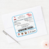 Santas Sleigh Christmas Shipping Label Sticker (Envelop)