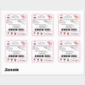 Santas Sleigh Christmas Shipping Label Sticker (Vel)