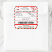 Santas Sleigh Christmas Shipping Label Sticker (Tas)
