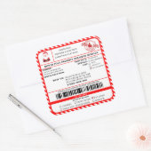 Santas Sleigh Christmas Shipping Label Sticker (Envelop)