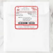 Santas Sleigh Christmas Shipping Label Sticker (Tas)