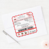 Santas Sleigh Christmas Shipping Label Sticker (Envelop)