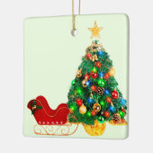 Santa's Sleigh Christmas Tree Ornament (Links)