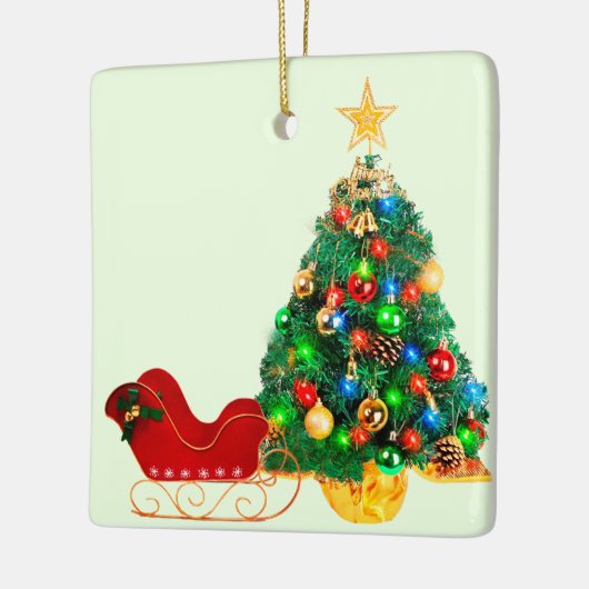 Santa's Sleigh Christmas Tree Ornament (Links)