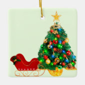 Santa's Sleigh Christmas Tree Ornament (Voorkant)