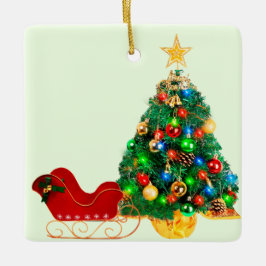 Santa's Sleigh Christmas Tree Ornament