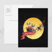 Santa's Sleigh  Feestdagenkaart (Voorkant / Achterkant)