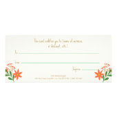 Santa's Sleigh Gift Certificaat Reclamekaart (Achterkant)