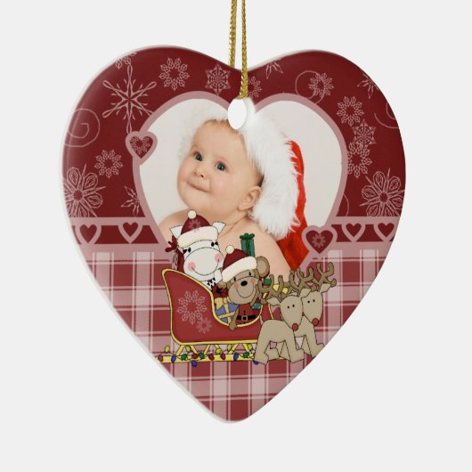 Santa's Sleigh Keepsake Foto Ornament (Rechts)