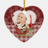 Santa's Sleigh Keepsake Foto Ornament (Voorkant)