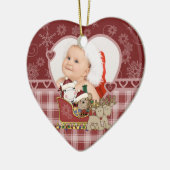 Santa's Sleigh Keepsake Foto Ornament (Links)