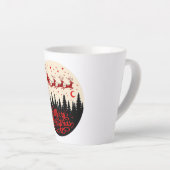Santa's Sleigh Merry Christmas Forest Scene Art Latte Mok (Rechterhoek)