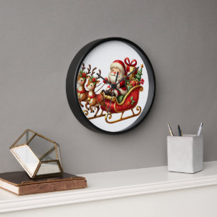 Santa's Sleigh met rendieren en geschenken - Charm