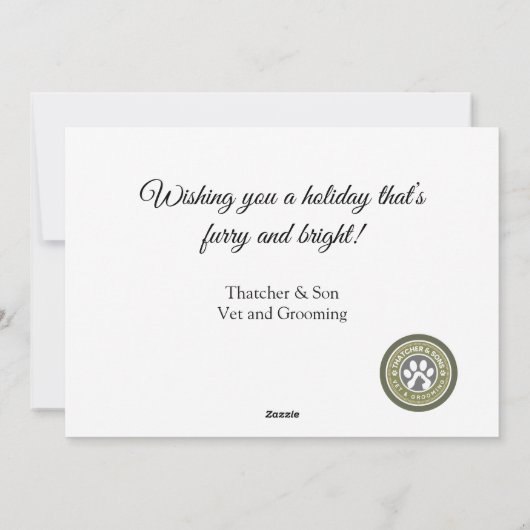 Santa's Sleigh Over Moonlit Winter Forest Feestdagenkaart (Achterkant)