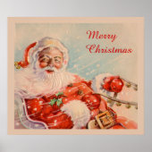 Santas Sleigh Ride Canvas afdrukken Poster (Voorkant)