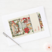 Santa's Sleigh Ride: Classic Holiday Rechthoekige Sticker (Envelop)