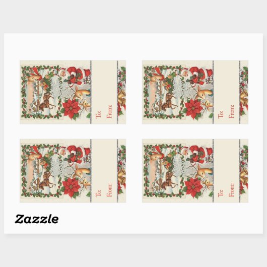 Santa's Sleigh Ride: Classic Holiday Rechthoekige Sticker (Vel)