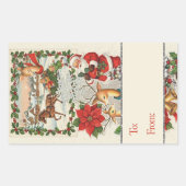 Santa's Sleigh Ride: Classic Holiday Rechthoekige Sticker (Voorkant)