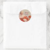 Santas Sleigh Ride Familienaam Envelop Verzegeling Ronde Sticker (Tas)